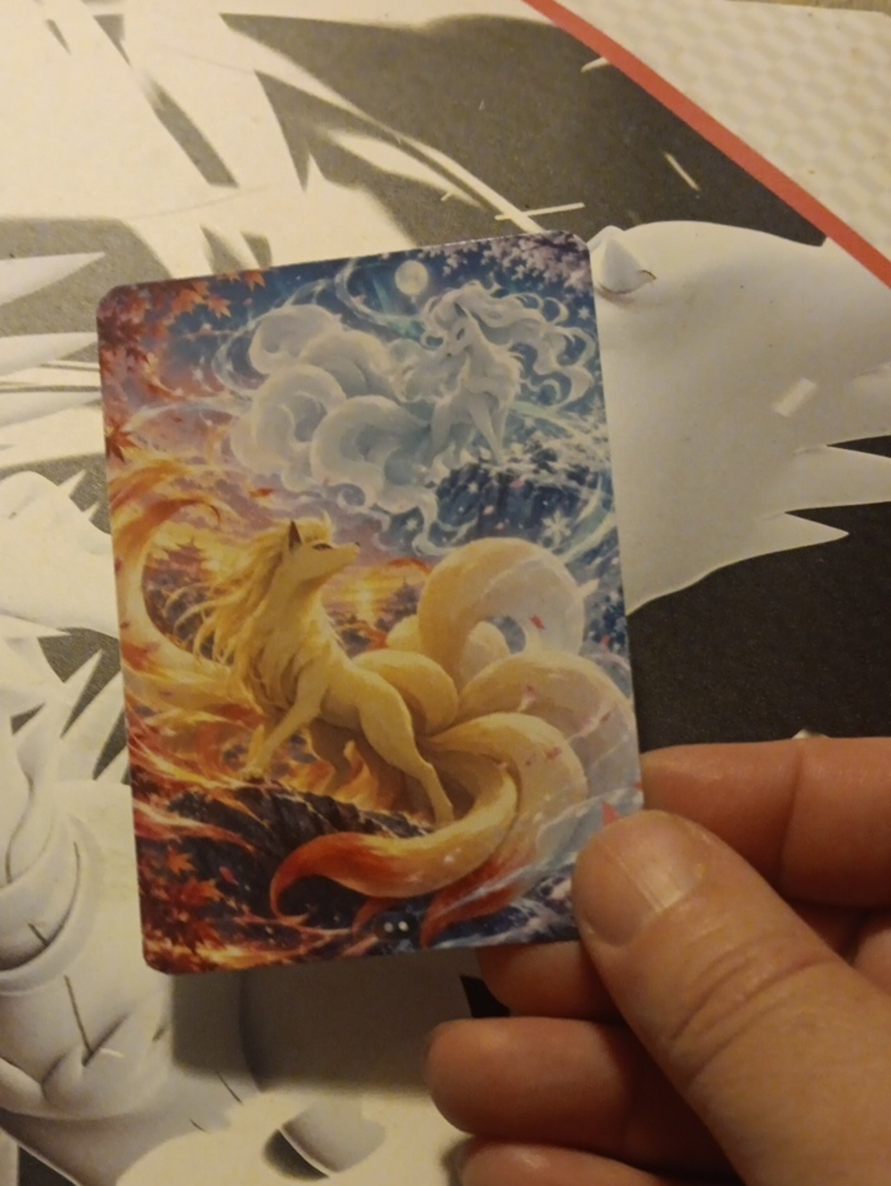 Decorative Ninetales Fantasy Art Card - Yellow